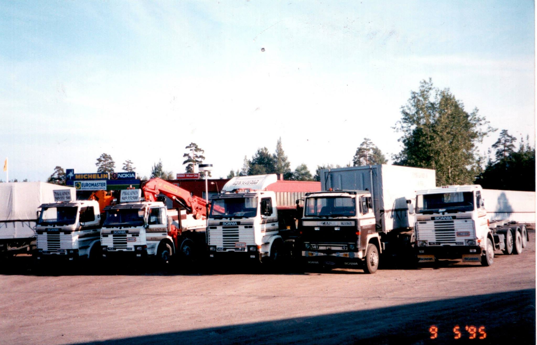Kalustoa vuonna 1995.